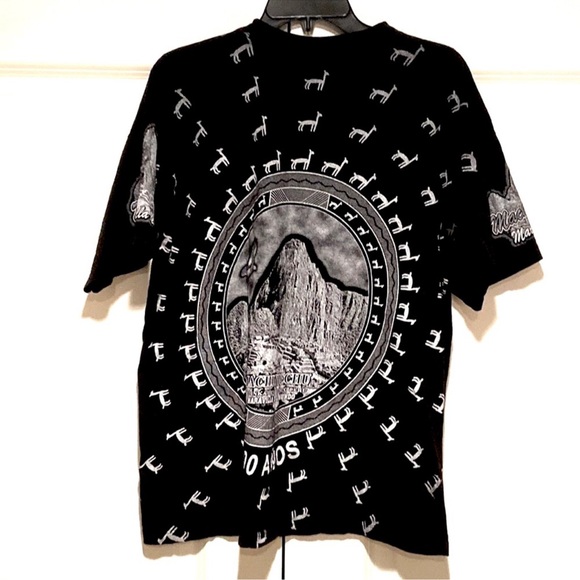 Rare Vntg Full Llama graphic T-shirt from Machu Picchu Cusco Peru full graphic - Picture 12 of 13